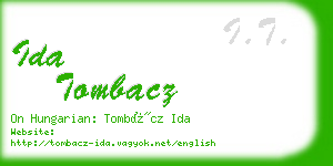 ida tombacz business card